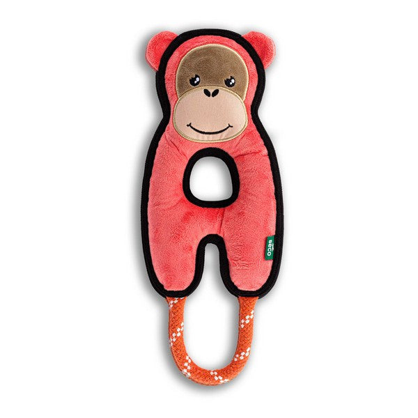 Beco Recycled Rough & Tough Orangutan Toy Large Eco-Friendly Durable Pet Chew & Play Animal