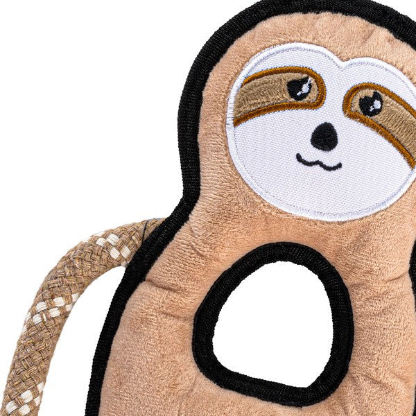 Beco Recycled Rough & Tough Sloth Medium Eco-Friendly Durable Plush Toy for Kids & Pets