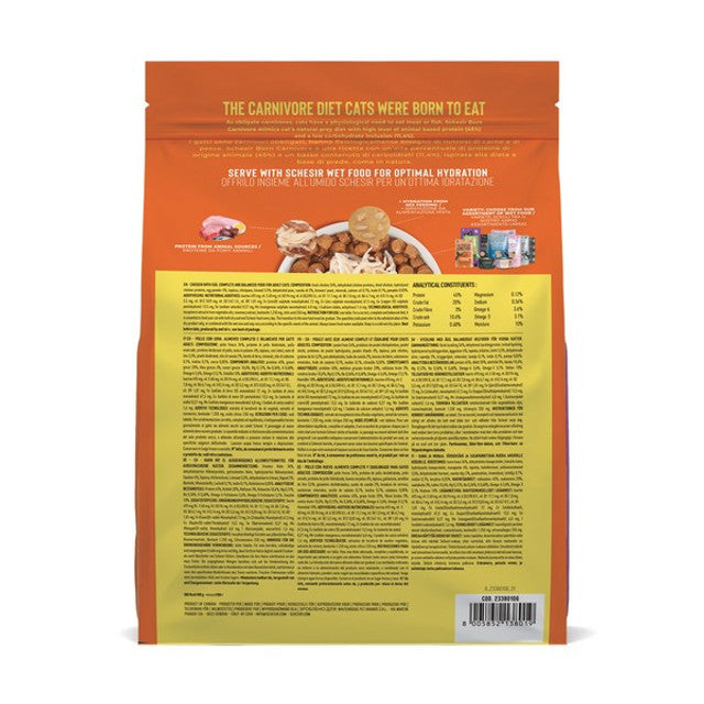 Schesir Dry Born Carnivore Chicken & Egg Adult 255g Case of 8