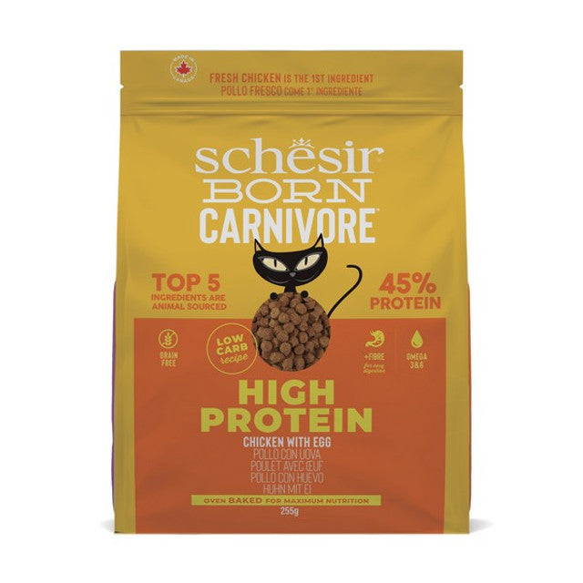 Schesir Dry Born Carnivore Chicken & Egg Adult 255g Case of 8
