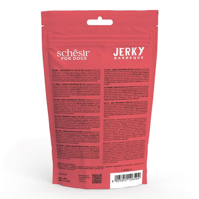 Schesir Dog Snack Jerky BBQ Beef 145g