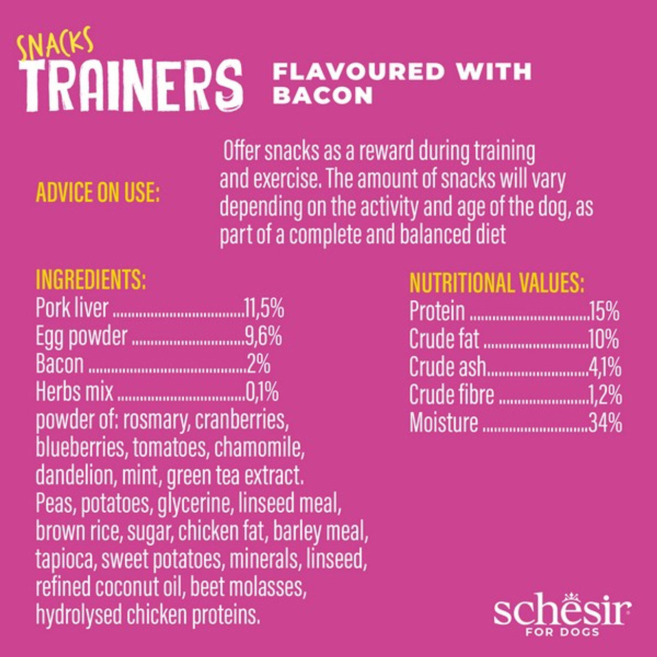 Schesir Dog Snack Training Bacon 113g