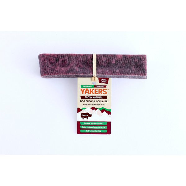 Yakers Cranberry Dog Chew Extra Large Natural Dental Chews for Dogs