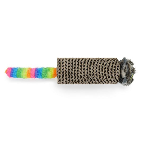Rosewood Moody Moggy Cardboard Scratcher Durable Cat Scratching Pad & Lounge, Interactive Play Toy