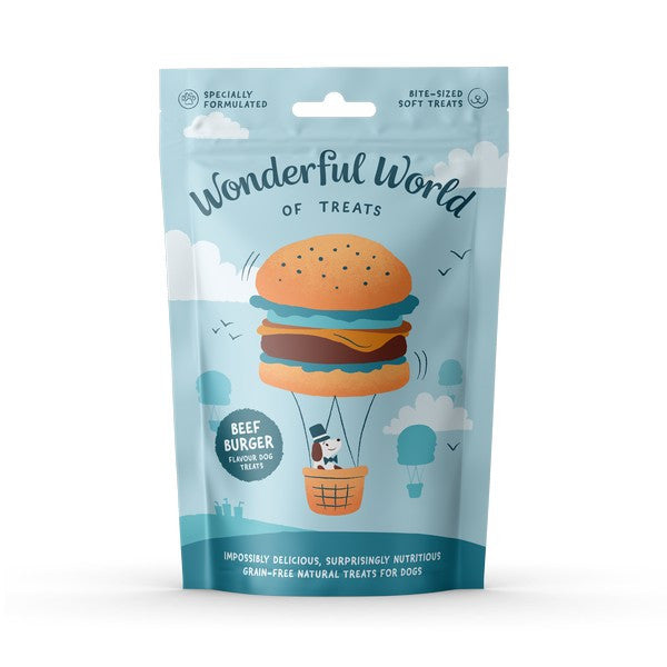 WWOT Premium Dog Treats Savory Beef Burger Snacks 50g Pack of 12