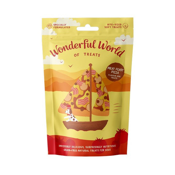 WWOT Meat Feast Pizza Dog Treats 50g High-Protein Savory Snack Cse 12
