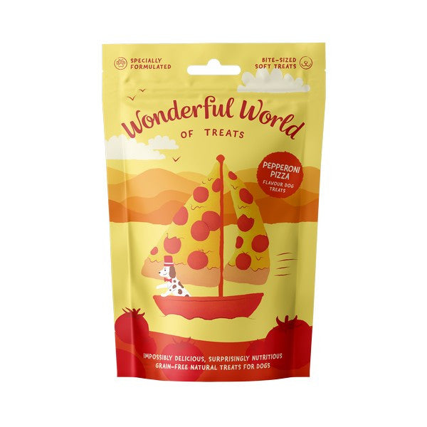 WWOT Pepperoni Pizza Dog Treats 50g Crunchy Savory Snack for Dogs Pack of 12