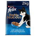 Load image into Gallery viewer, Felix Doubly Delicious Salmon & Vegetables Dry Cat Food 2kg
