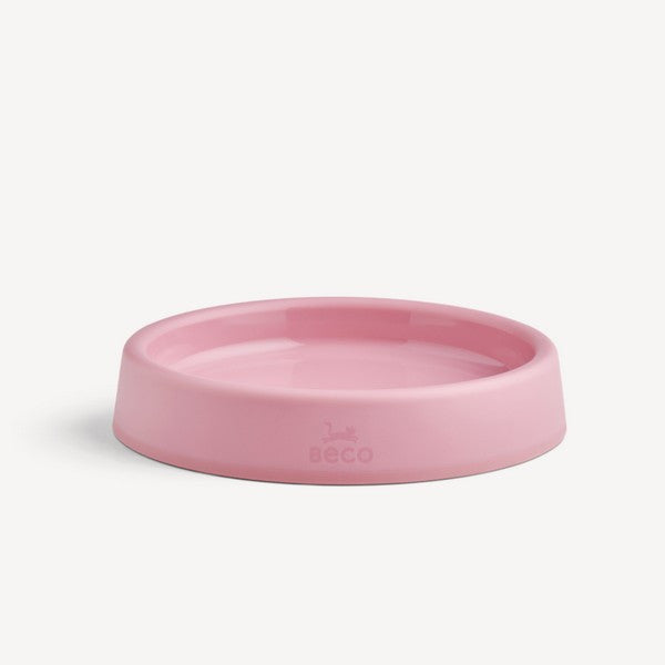 Beco Steady Cat Bowl Pink Non-Slip Elevated Cat Feeding Bowl Durable Eco-Friendly Pet Dish