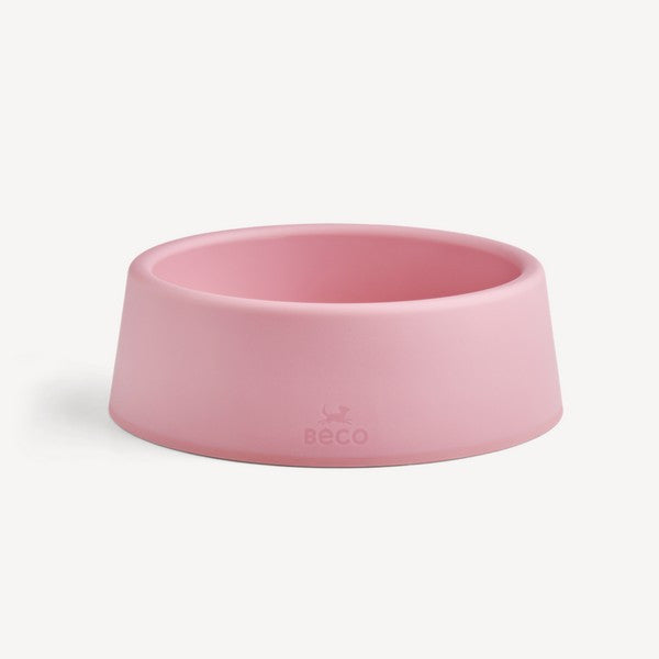 Beco Steady Dog Bowl Pink Non-Slip Durable Pet Feeding Bowl for Puppies and Dogs