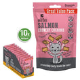 Load image into Gallery viewer, Rosewood Crunchy Salmon Cat Treats Premium Natural Cat Snacks, Cushion Value Pack 200g
