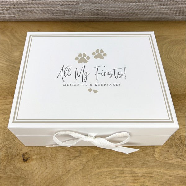 Oh So Precious Puppy First Keepsake Box Baby Memory Storage Gift for Newborns Personalized Infant Keepsake Organizer