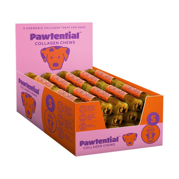 Pawtential Collagen Chew Beef Flavour Small 36g Healthy Dog Treats for Joint & Skin Support