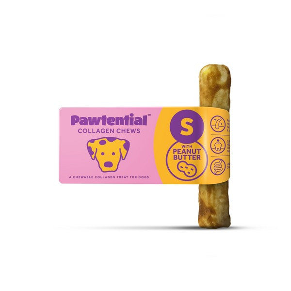 Pawtential Collagen Chew Peanut Flavor Small 36g Healthy Dog Treats for Joint & Skin Support