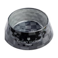 Load image into Gallery viewer, Black Checker Chewy Vuiton Bowl
