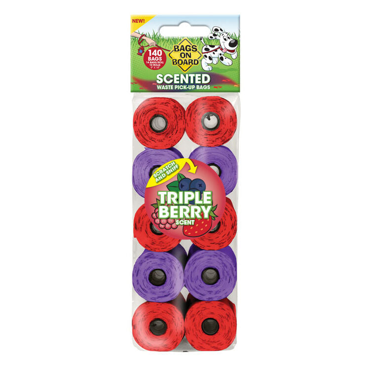 Bags On Board Triple Berry Scented Refill 140 Bags