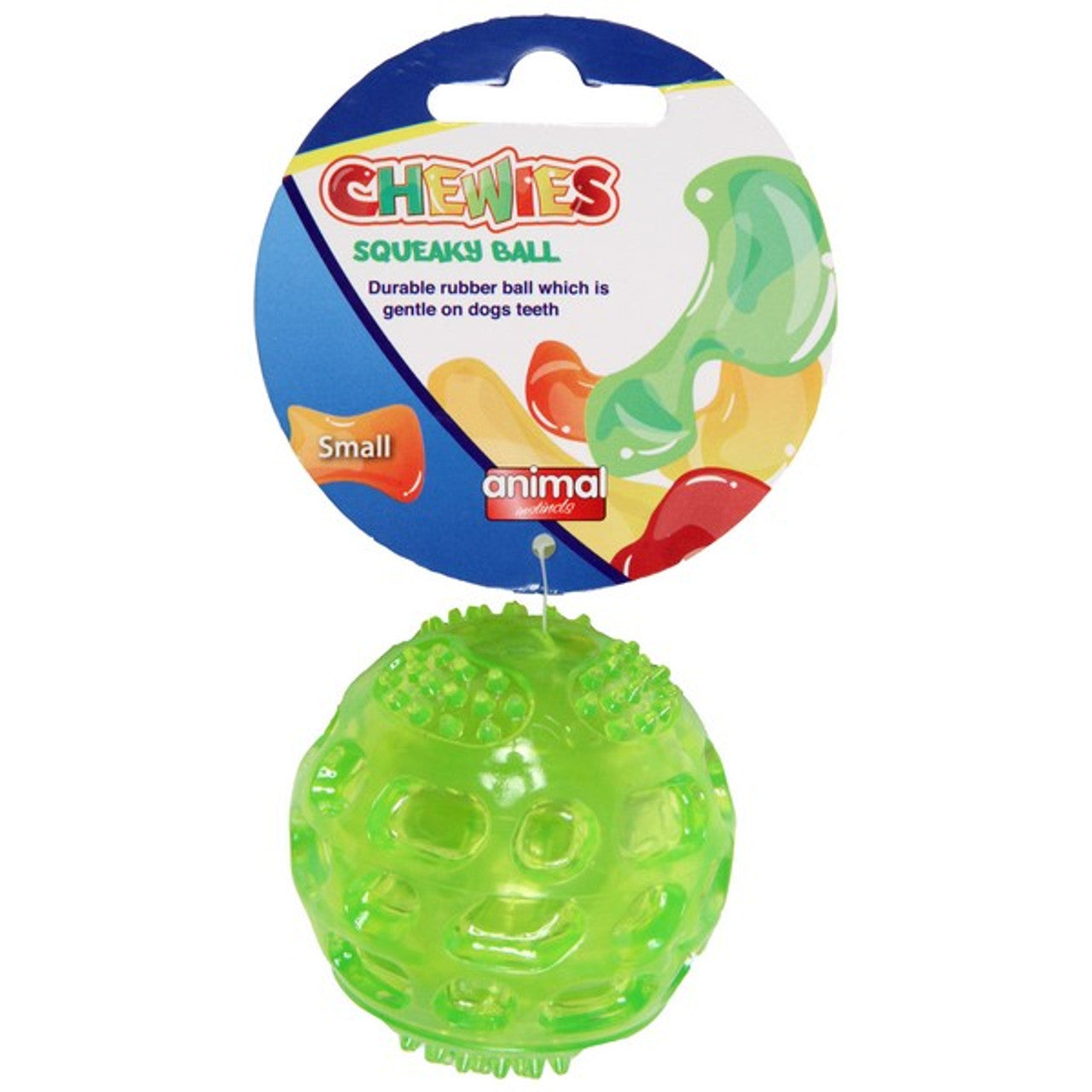 Animal Instincts Chewies Dog Chew Ball Small 5.5cm Durable Pet Toy S