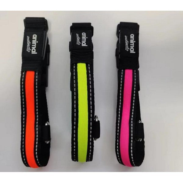 Animal Instincts Flashing LED Safety Dog Collar Clip High Visibility Night Pet Accessory Mixed Colors