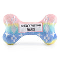 Load image into Gallery viewer, Pink Ombre Chewy Vuiton Bone Squeaker Dog Toy: Large
