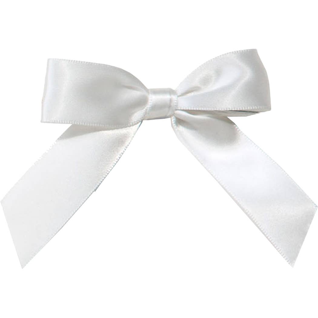 MINI SATIN BOWS with Twist Ties - 20mm - (pk 50): Green