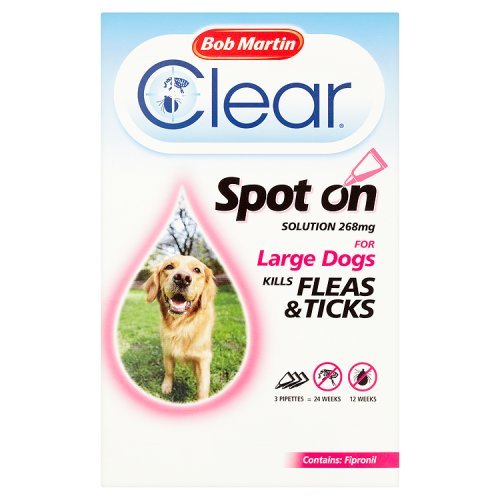 Bob Martinclear Fipronil Spot-On 3 Tubes For Large Dog