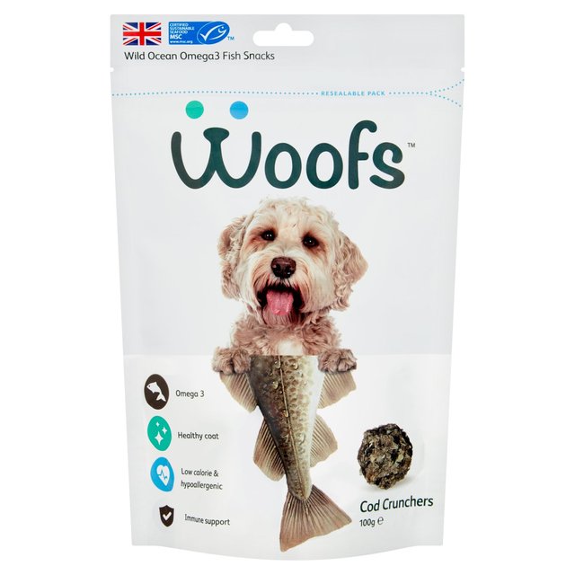 Woofs Cod Crunchers Omega 3 Dog Treats
