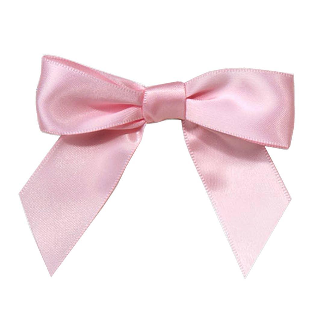 MINI SATIN BOWS with Twist Ties - 20mm - (pk 50): Green