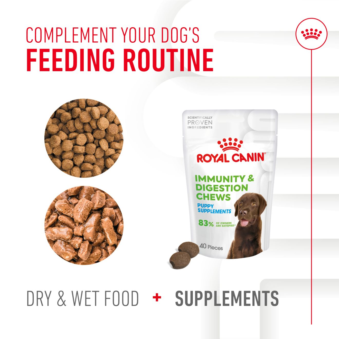 Royal Canin Puppy Supplement for Immunity & Digestion Soft Chews  100g
