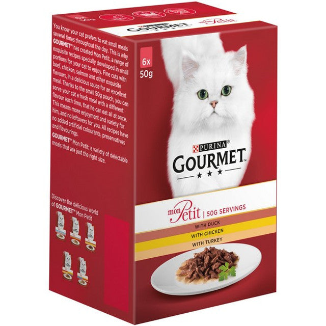 Gourmet Mon Petit Poultry Turkey Duck Chicken ( 6Pk) 50g Case of 8