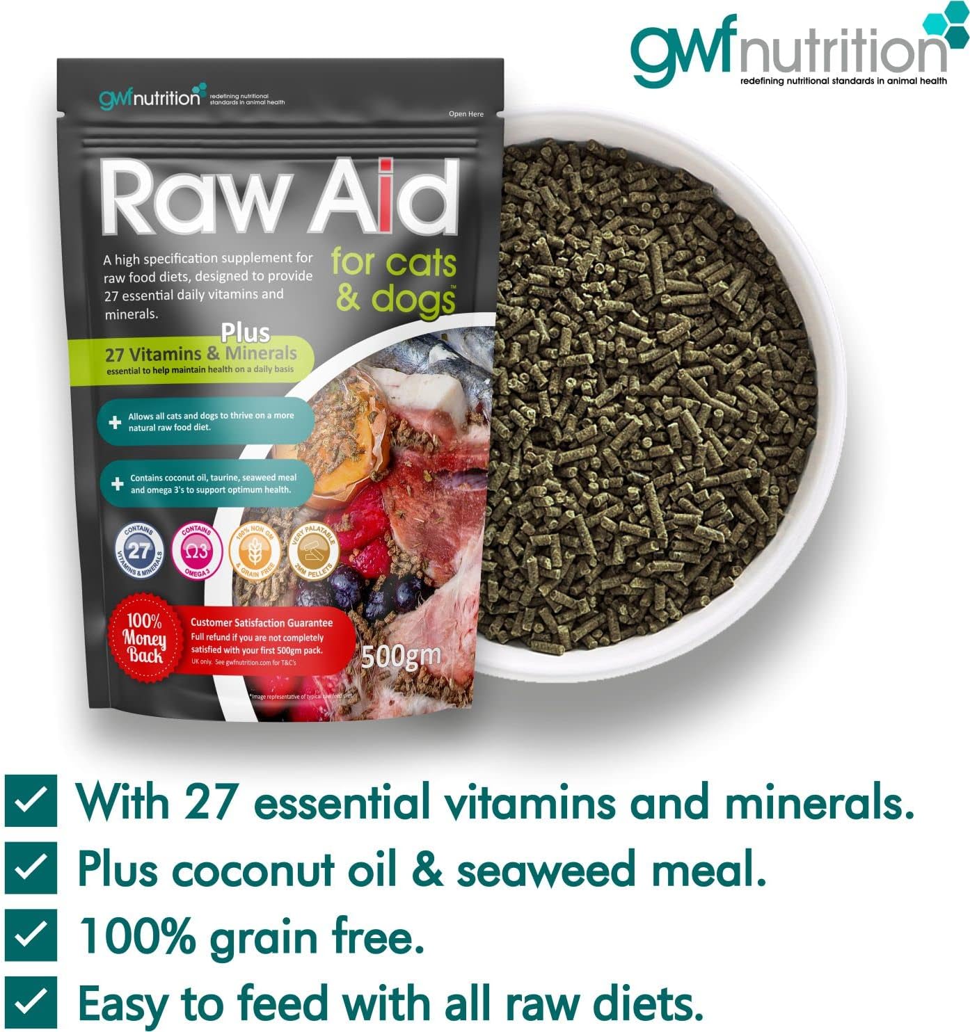 Gwf nutrition Raw Aid for Cats & Dogs 500g
