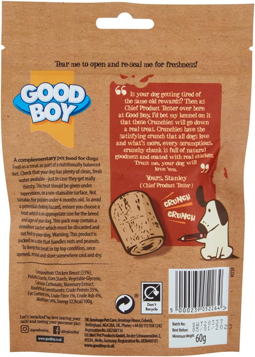 Goodboy Crunchies Chicken 60g Case of 8