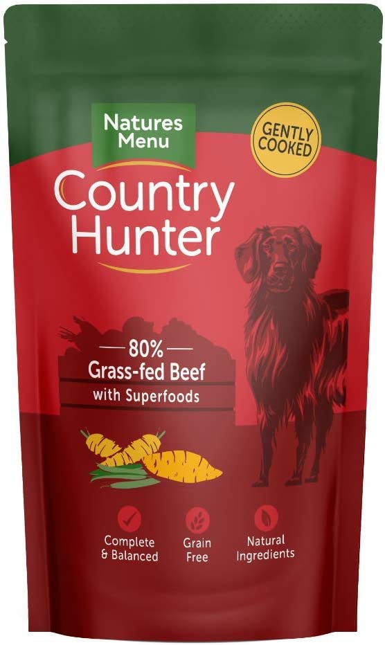 Natures Menu Country Hunter Dog Wet Food Beef (6Pk) 150g pouch
