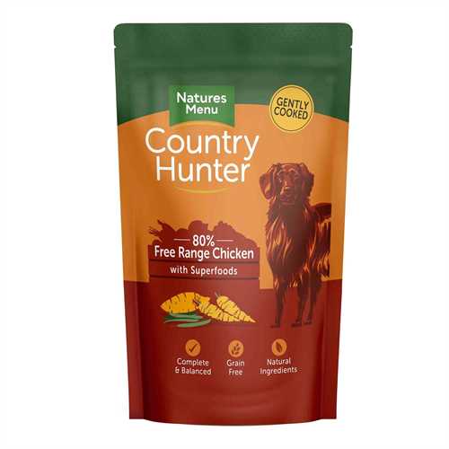 Natures Menu Country Hunter Dog Pouch Chicken (6Pk) 150g pouch