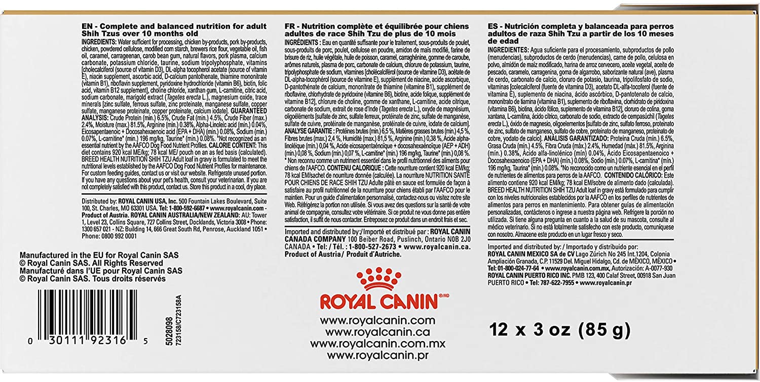 Royal Canin Shih Tzu Adult Wet Dog Food – Loaf