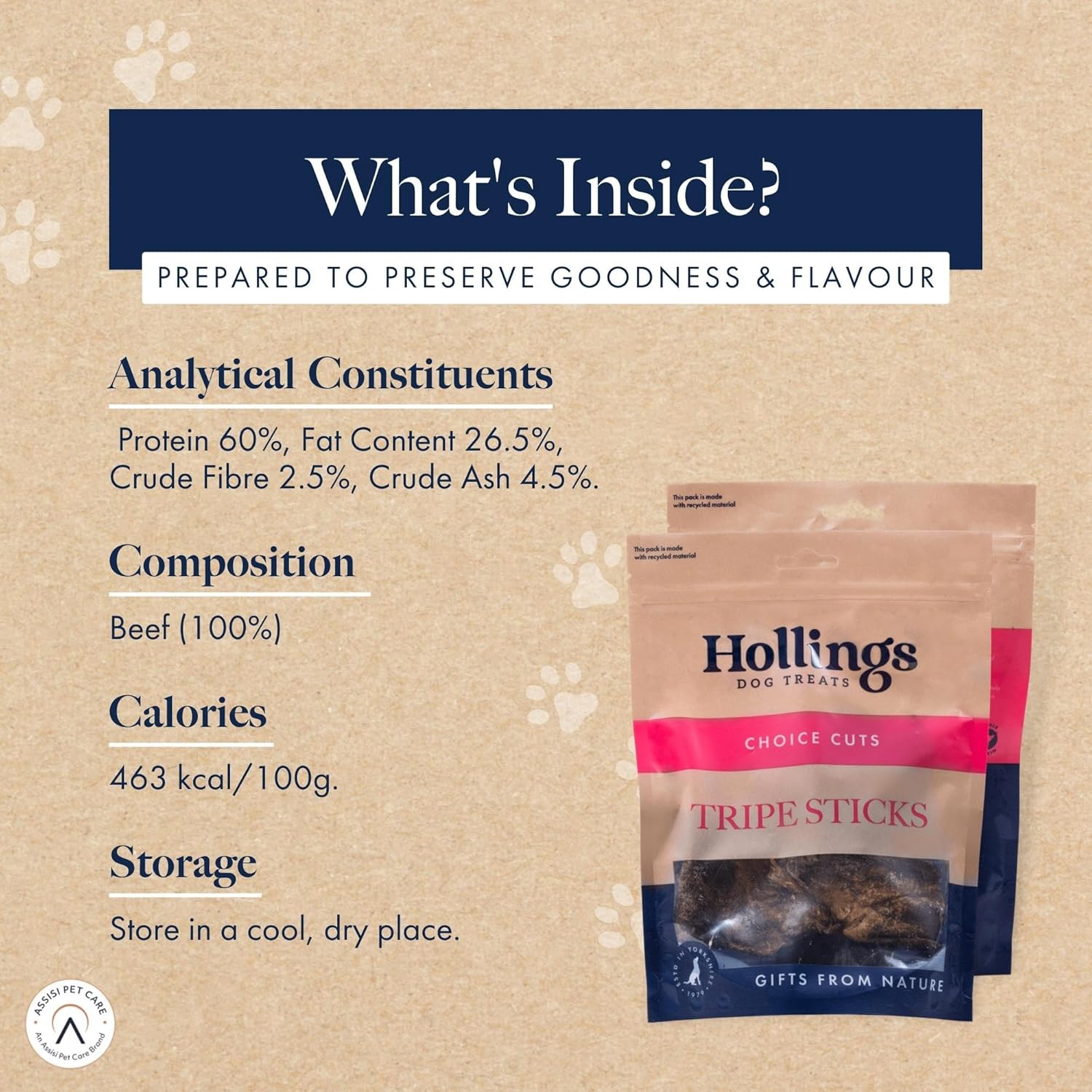 Hollings 2.5kg Tripe Sticks – Natural Dog Treats
