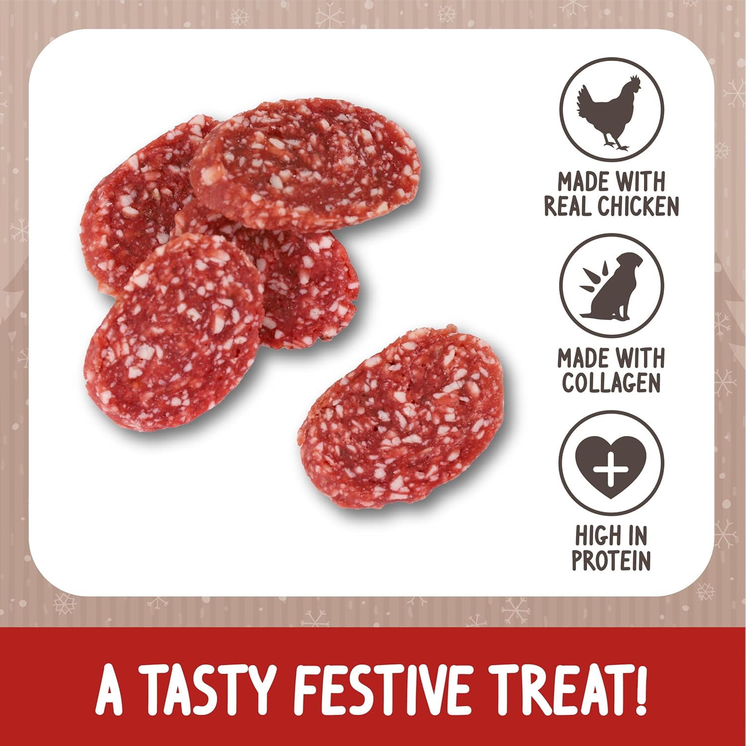 Rosewood Luxury Artisan Dog Salami Slices Gourmet Treats for Dogs 200G Case of 12