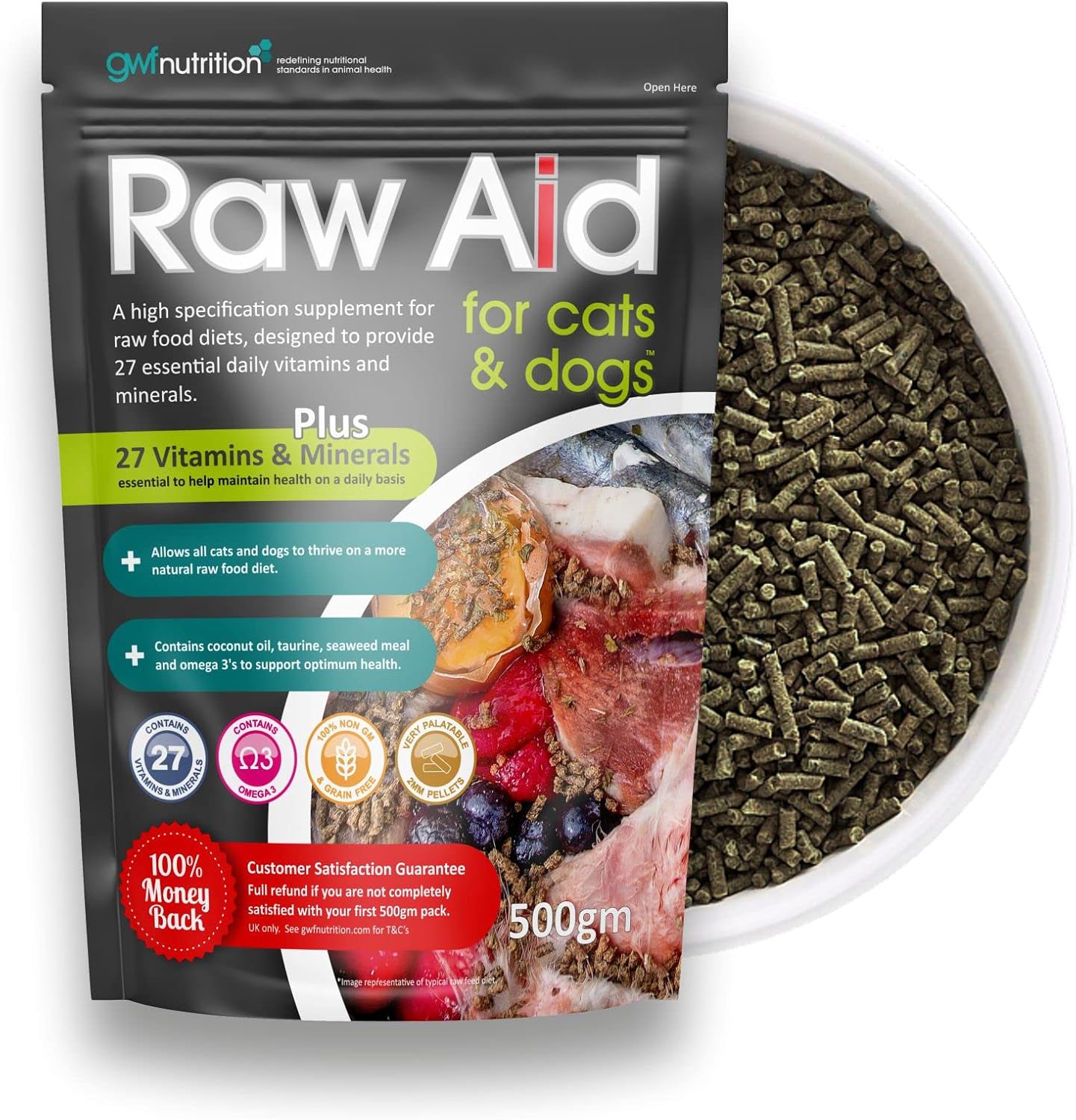 Gwf nutrition Raw Aid for Cats & Dogs 500g