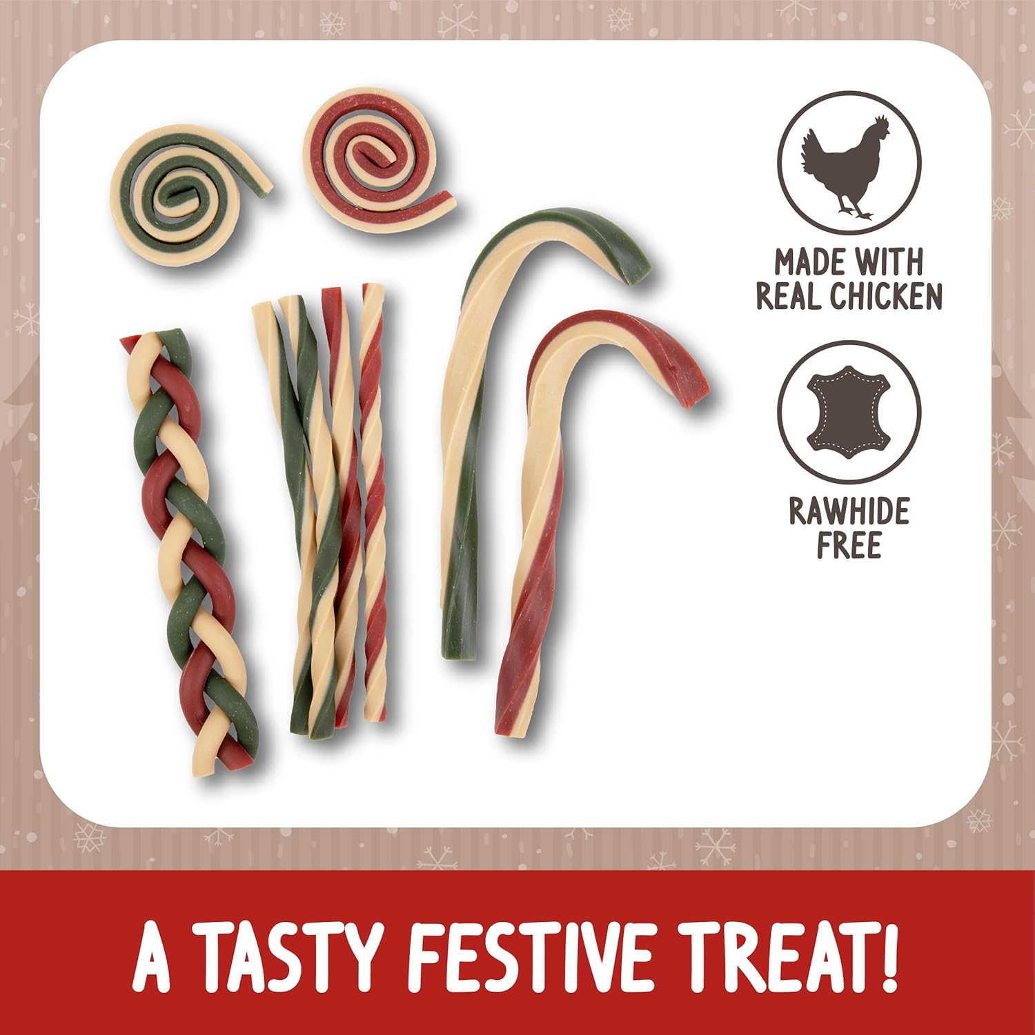 Rosewood Dog Chew Toy No Rawhide Bumper Gift Bag 280g for Dogs