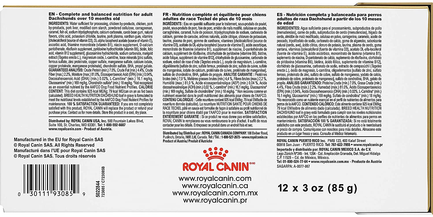 Royal Canin Dachshund Adult Wet Dog Food
