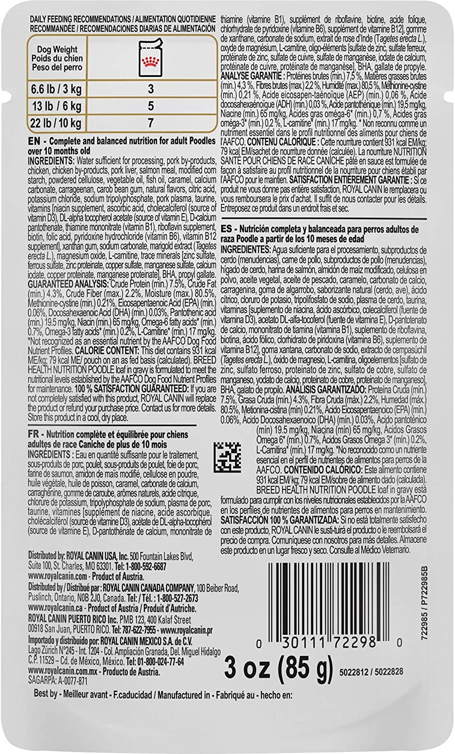 Royal Canin Poodle Adult Wet Dog Food