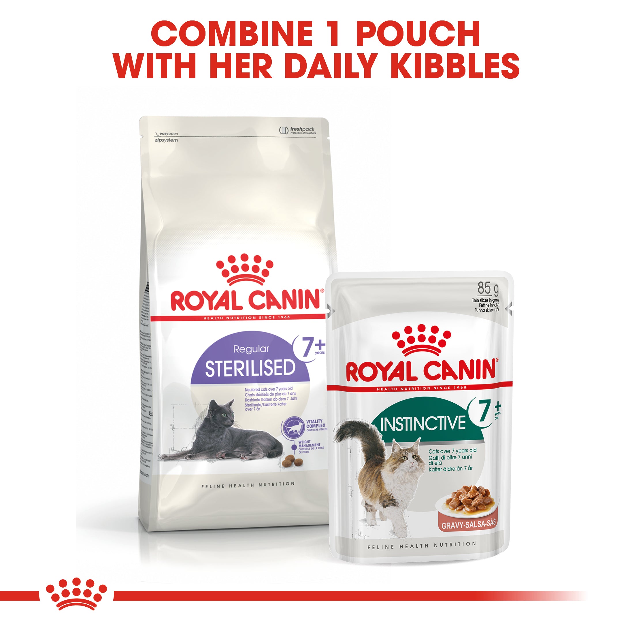Royal Canin Instinctive Adult 7+ In Gravy Wet Cat Food