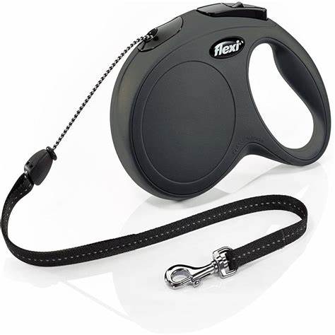 Flexi New Classic Cord Leashes Black