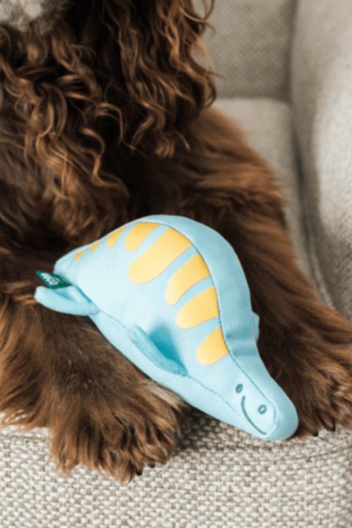 Beco Recycled Soft Baby Plesiosaur Dog Toy Eco-Friendly Puppy Chew & Comfort Toy Small