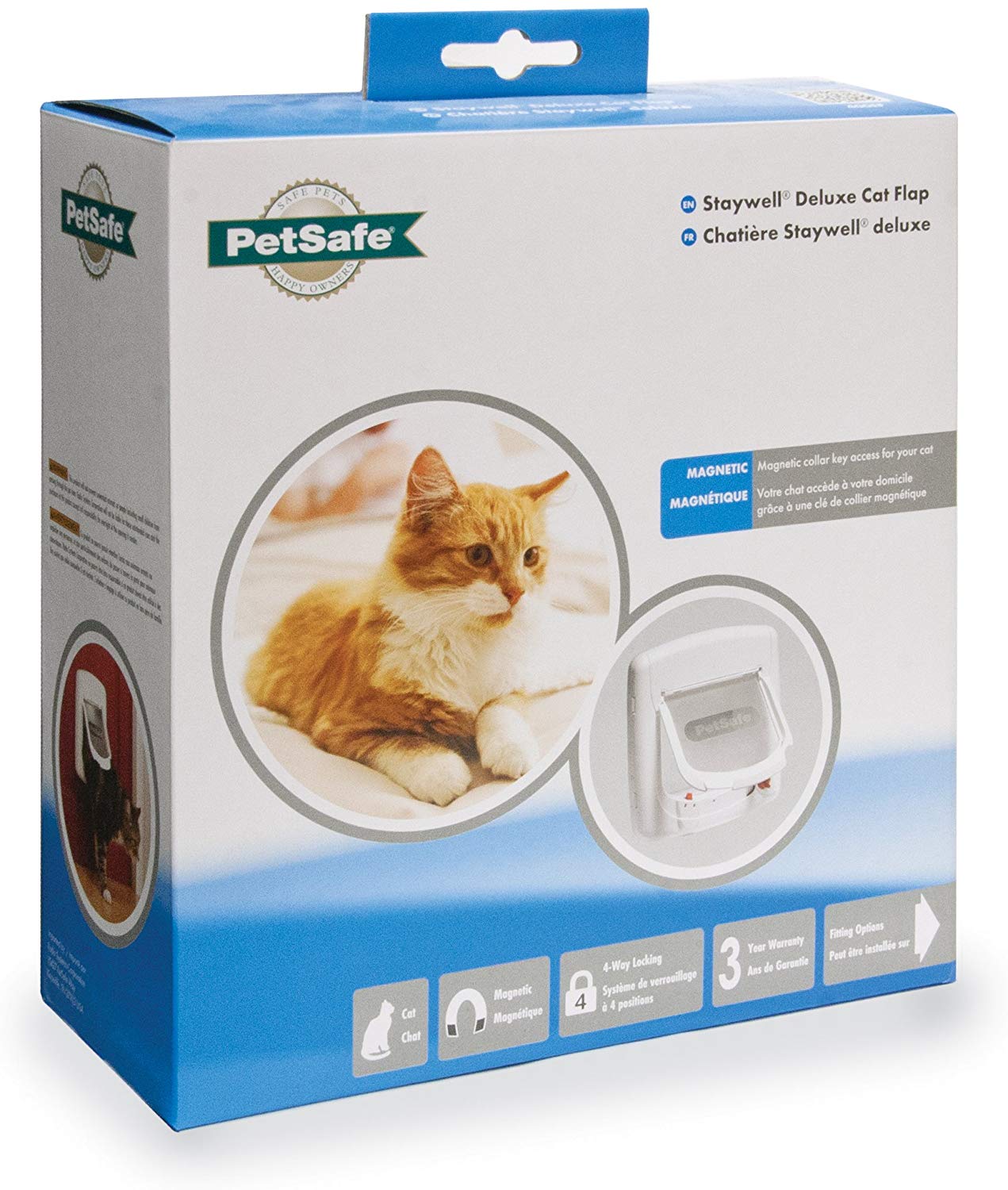 Staywell Magnetically Operated 400 Cat flap White