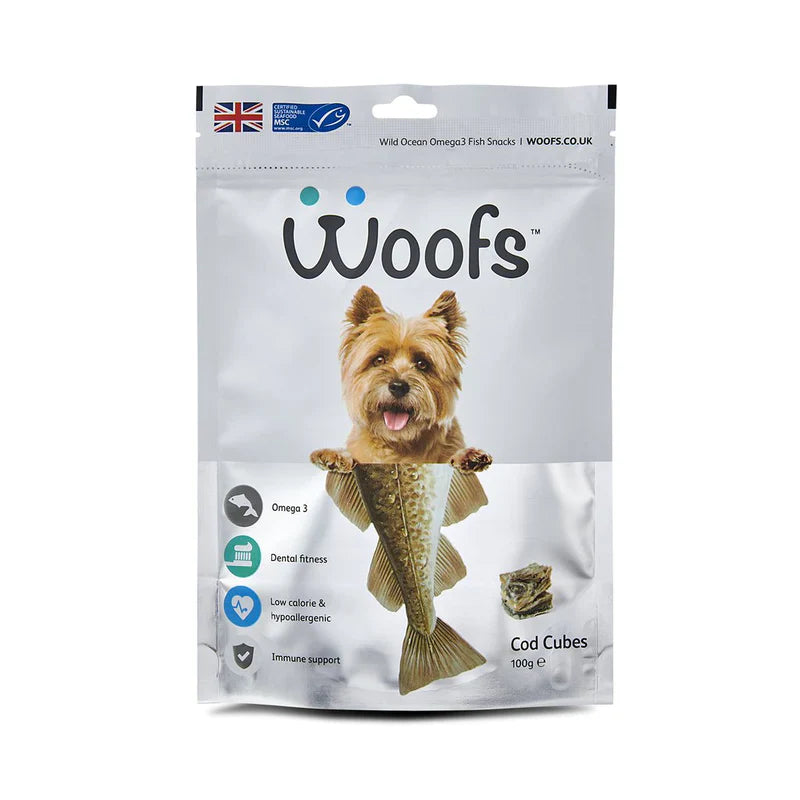 Woofs Cod Cubes Omega 3 Dog Treats