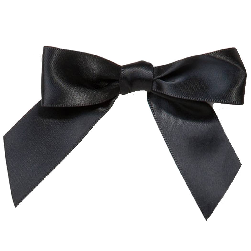 MINI SATIN BOWS with Twist Ties - 20mm - (pk 50): Green