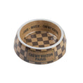 Load image into Gallery viewer, Tan Checker Chewy Vuiton Bowl - 3 Sizes!! Dog Bowls: Small
