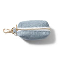 Load image into Gallery viewer, Dog Collar, Pouch and Lead Set - Blue Tweed & Velvet: No engraving / Medium

