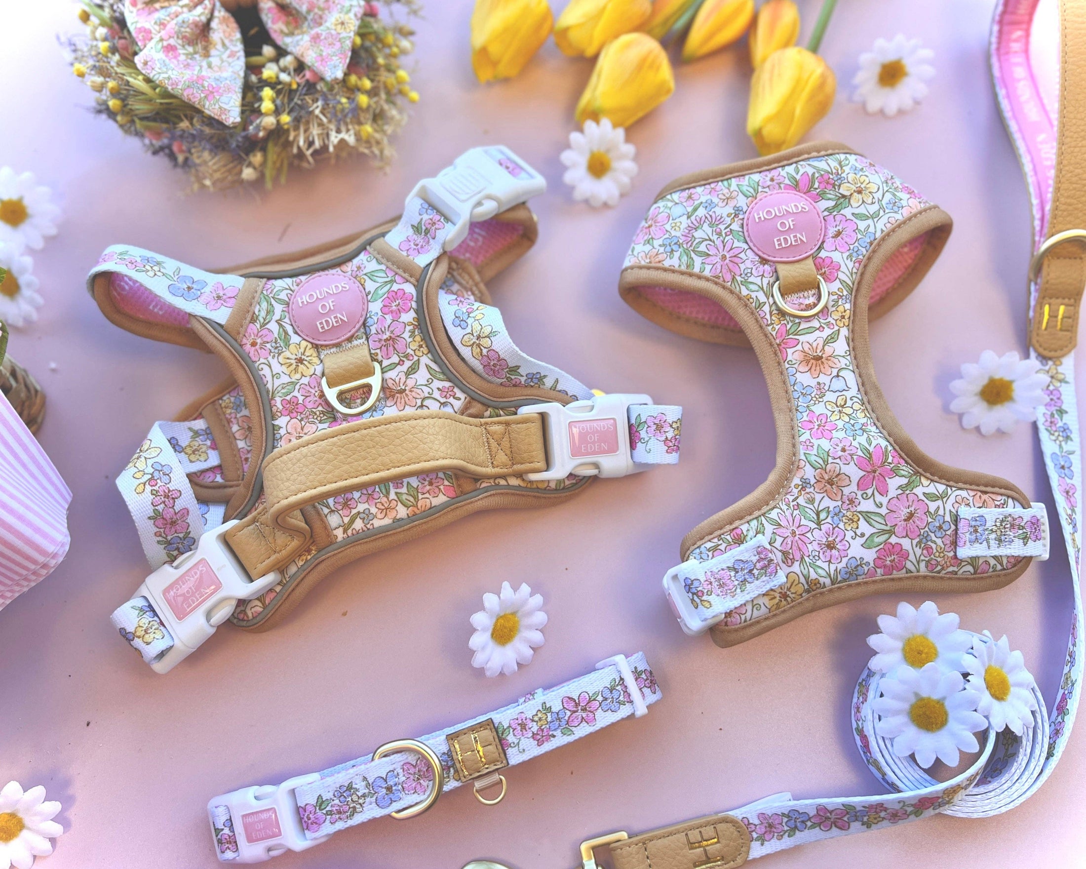 Pastel Petals - Supaw Strong™ Dog Harness (XS-XL): Medium