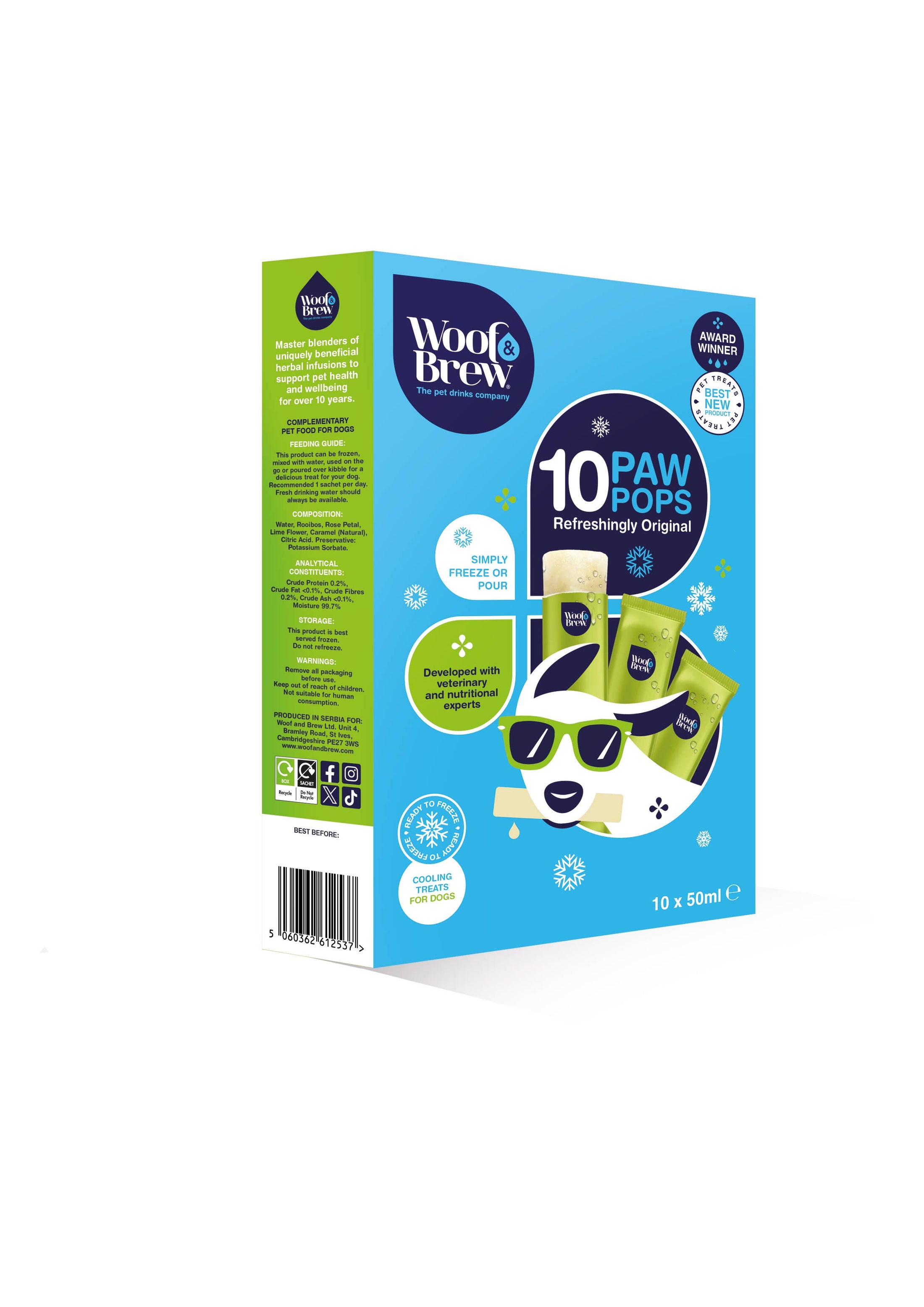 Woof&Brew Paw Pops for Dogs  - Freeze Pops for Dogs